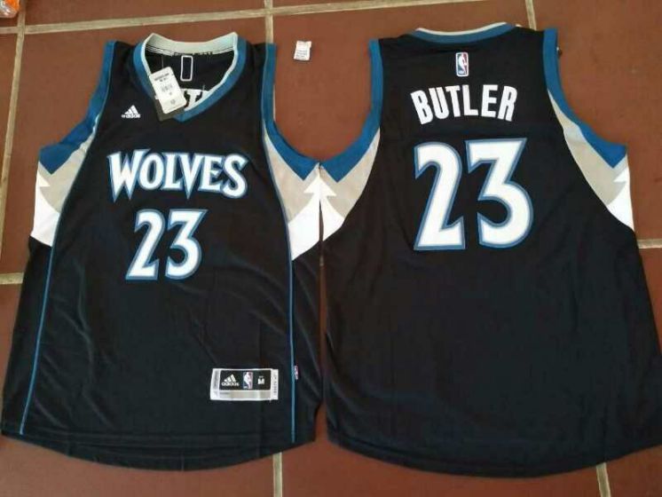 Men Minnesota Timberwolves 23 Jimmy Butler Black NBA Jerseys